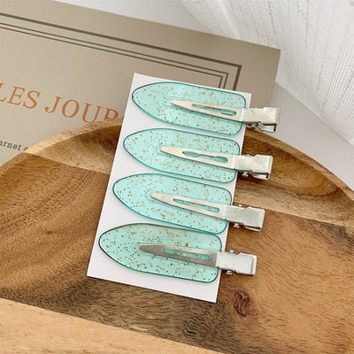 4pcs Jelly Makeup Hair Clips