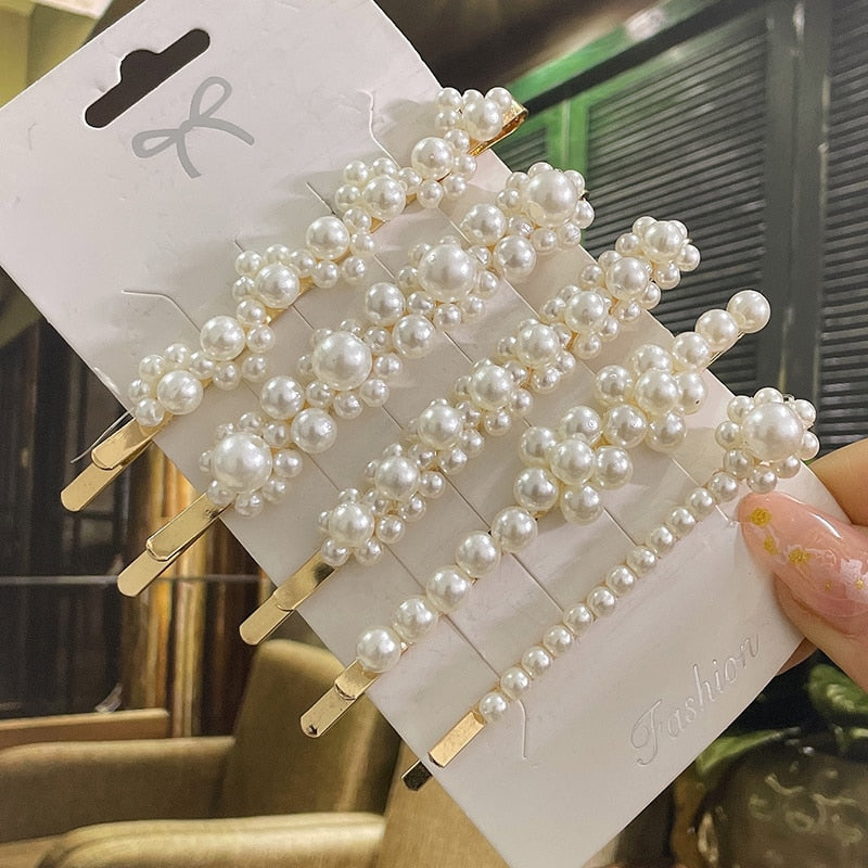 Modern Vintage Pearl Hair Clips