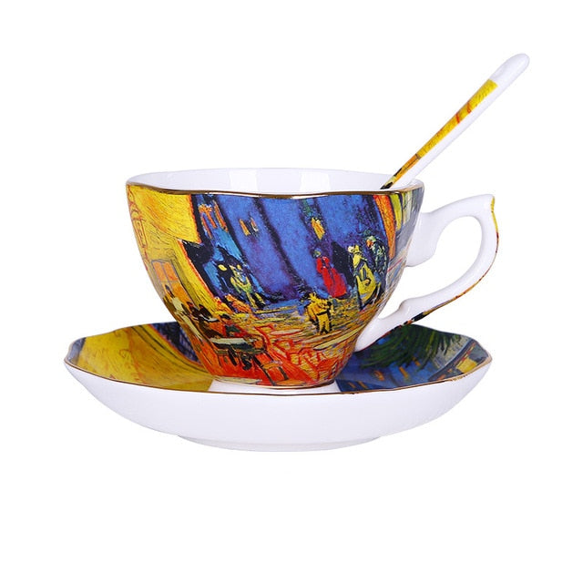 Van Gogh Art Tea Cups And Saucers