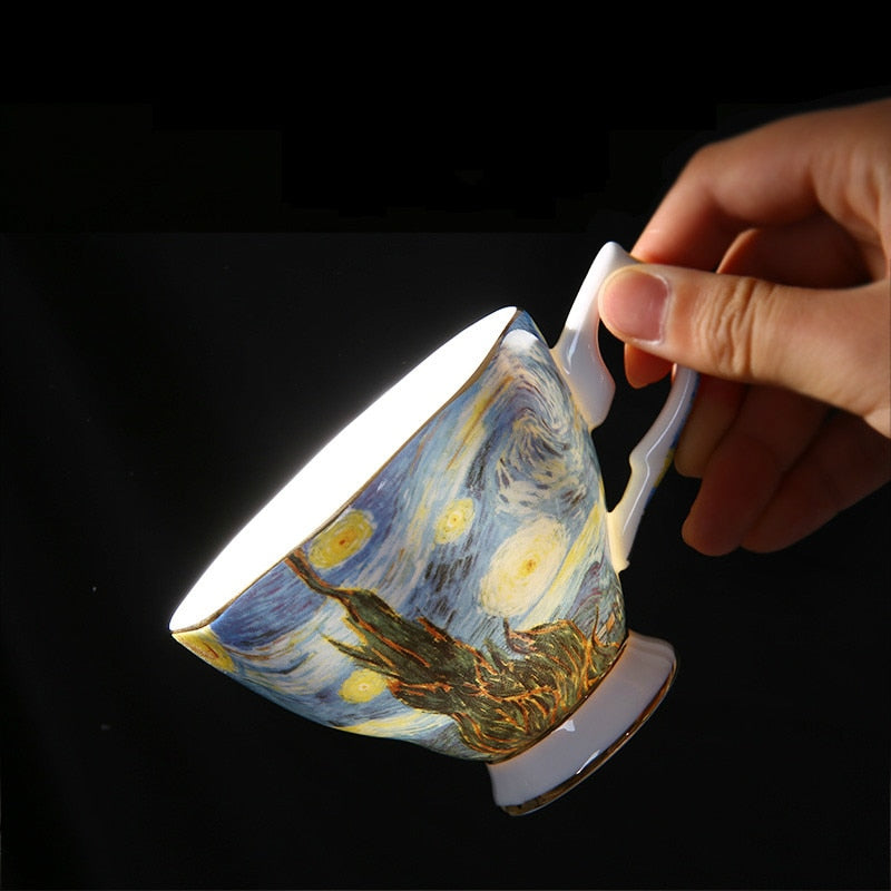 Van Gogh Art Tea Cups And Saucers