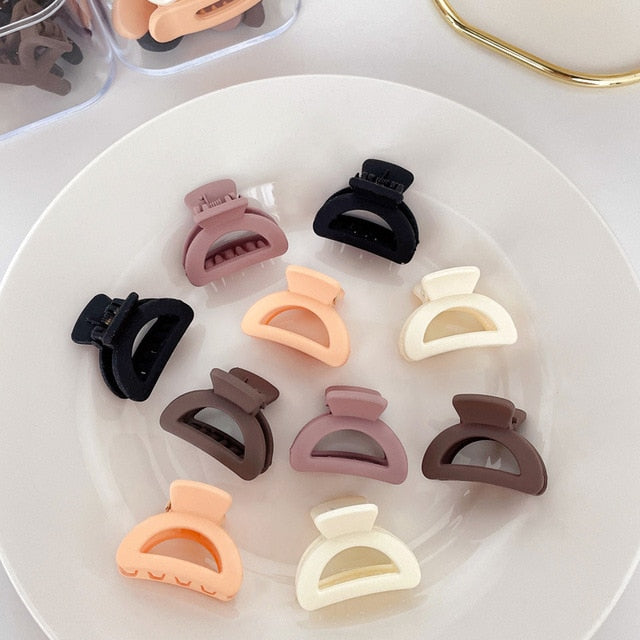 10pcs Modern Matte Mini Hair Clips