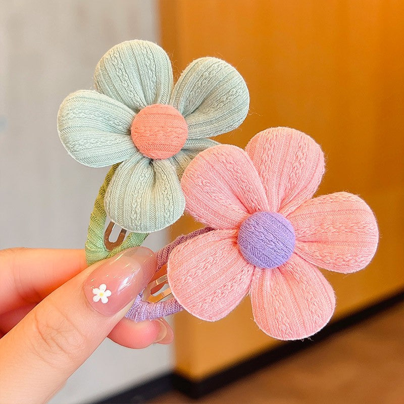 2pcs Y2K Fabric Flower Hair Clips