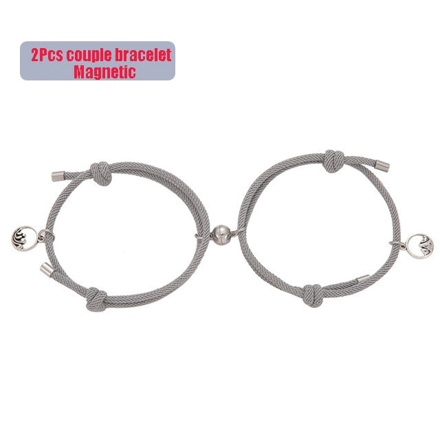 2pcs Couple Magnet Bracelets