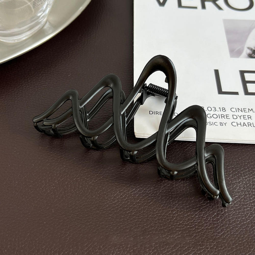 Large Modern Metal Art Hair Claw Clip