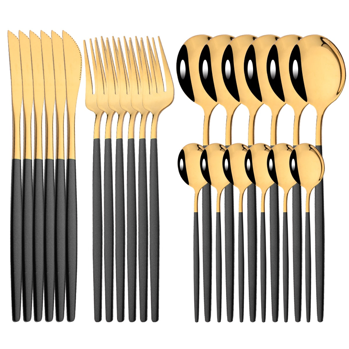 24Pcs Modern Dinnerware Cutlery Set