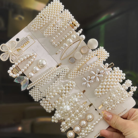 Modern Vintage Pearl Hair Clips