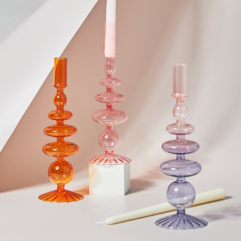 Modern Bubble Art Candle Holders