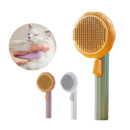 Flower Self Cleaning Pet Brush